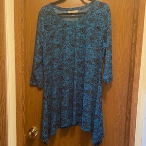 Medium green and Black Patterned Women's Topped